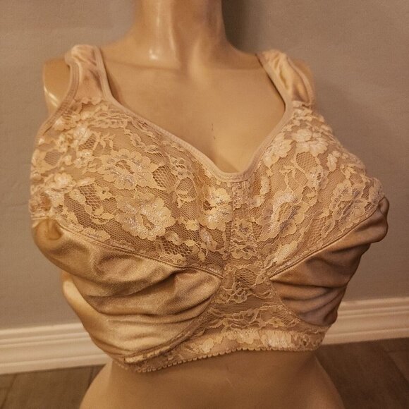 Comfort Choice Bra 48G Nude Wireless Unlined Comfort Straps - Picture 1 of 3